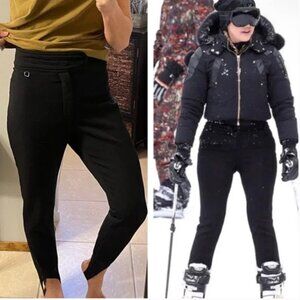 Schoeller Women's Black Swimfans Wool‎ Blend Stirrup Ski Pants Size 10